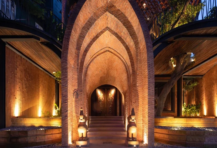 阳江红砖的新玩法，让餐厅餐饮空间设计复古与时尚得以并存！